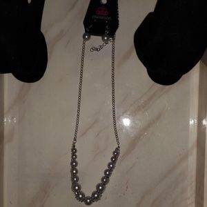 Paparazzi Grey Pearl Necklace on Silver Chain